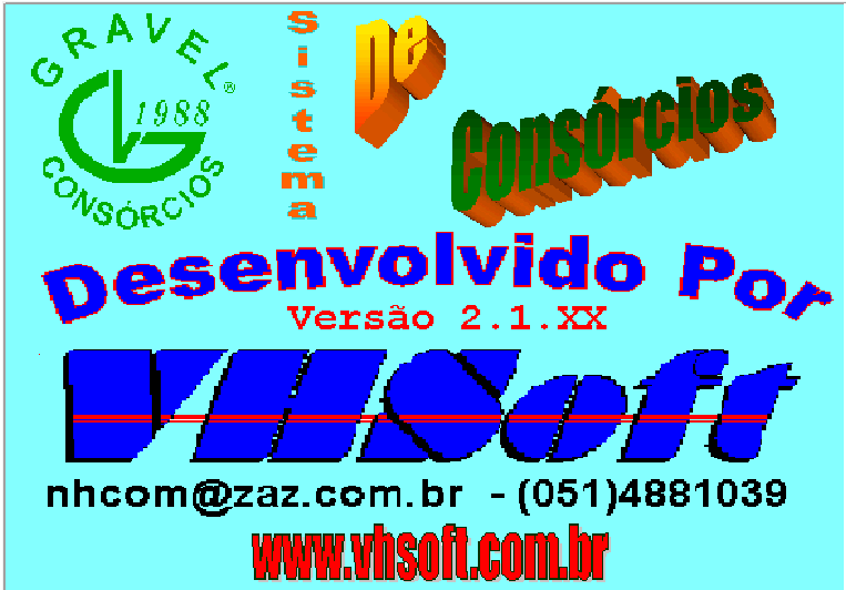 Tela do sistema para administradora de consórcios